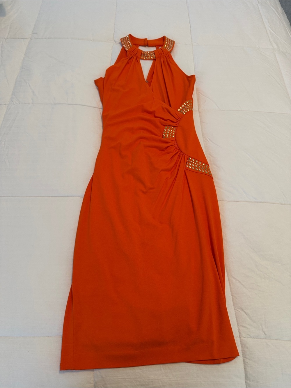 Vintage Cache Orange Embellished Dress